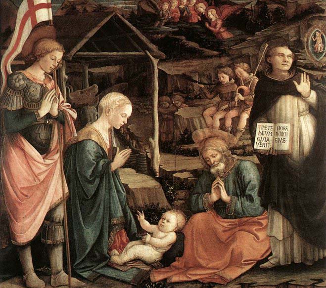 Fra Filippo Lippi Adoration of the Child with Saints